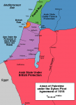 Areas of Palestine under the Sykes Picot Agreement 1916.gif