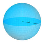 r – radius of the sphere.png