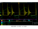 Grenade current green      MOSFET 1 drain yellow and  gate blue               purple TC pulse  IR2113 pin 12.png